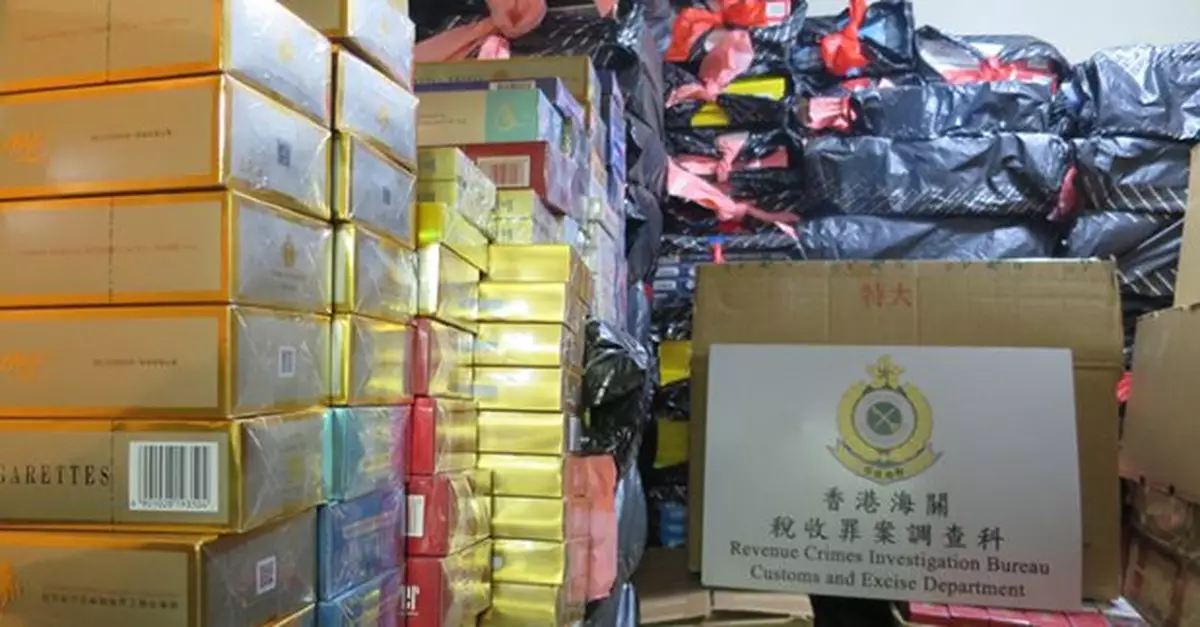 海關搗破四個懷疑私煙銷售點及一個貯存倉庫拘捕七人