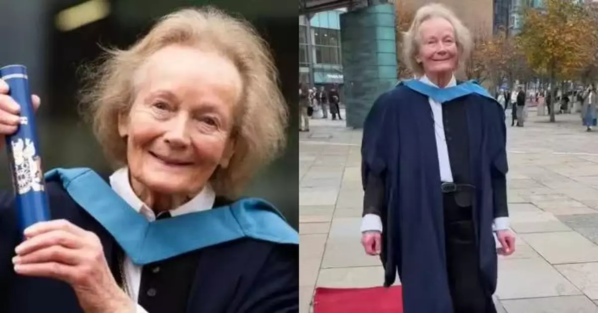 年輕時輟學結婚！英9旬婦闊別校園70年 再讀大學獲文學學位