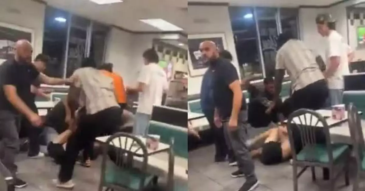 疑店員送錯餐爆激烈衝突  德州漢堡店上演MMA 警方到場拘7人