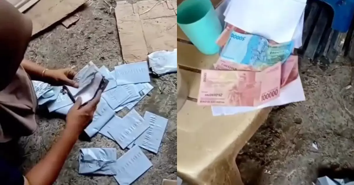拾荒執到大量信封 印尼夫婦打開驚見全是現金興奮不已 網民提醒要咁做