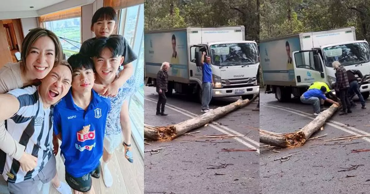 梁芷珮塔斯曼尼亞自駕遊驚魂 塌樹突降險砸座駕 倖免一劫狂呼「Thanks God」