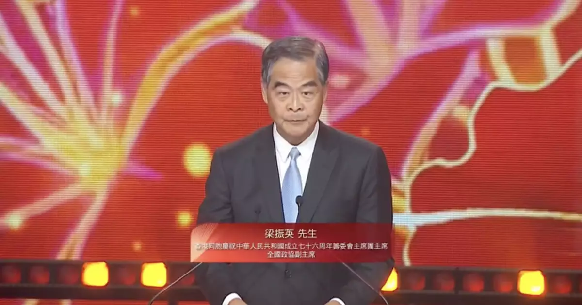 國慶文藝晚會紅館舉行　梁振英：香港機遇無限 有巨大空間為國家作貢獻