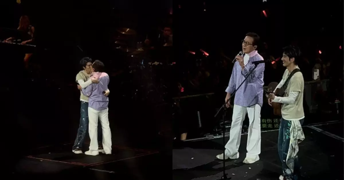 成龍、王力宏合唱後「嘴對嘴」錫錫 跨齡之交友誼見證