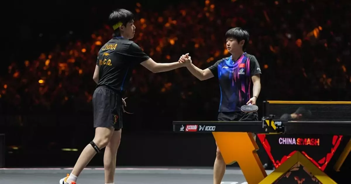 王楚欽與孫穎莎奪WTT中國大滿貫賽混雙金牌