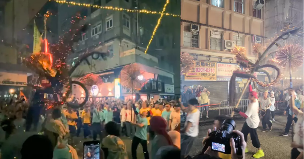 大坑迎月舞火龍 市民遊客齊觀賞