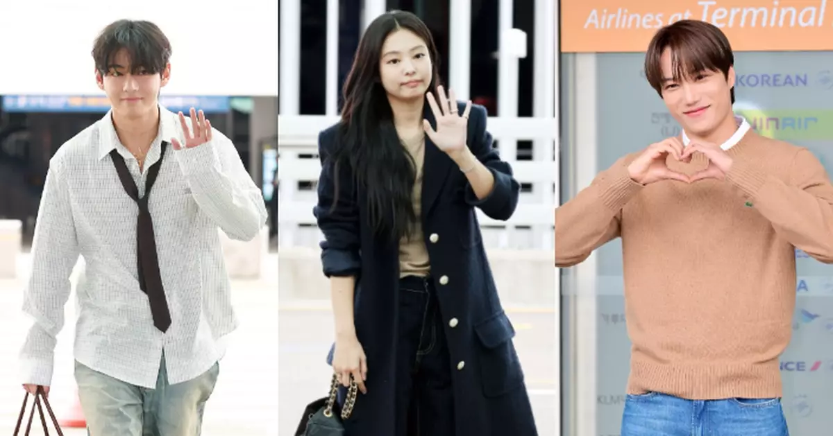 Jennie現身機場到巴黎 前男友Kai、前緋聞男友V同機出發成熱話