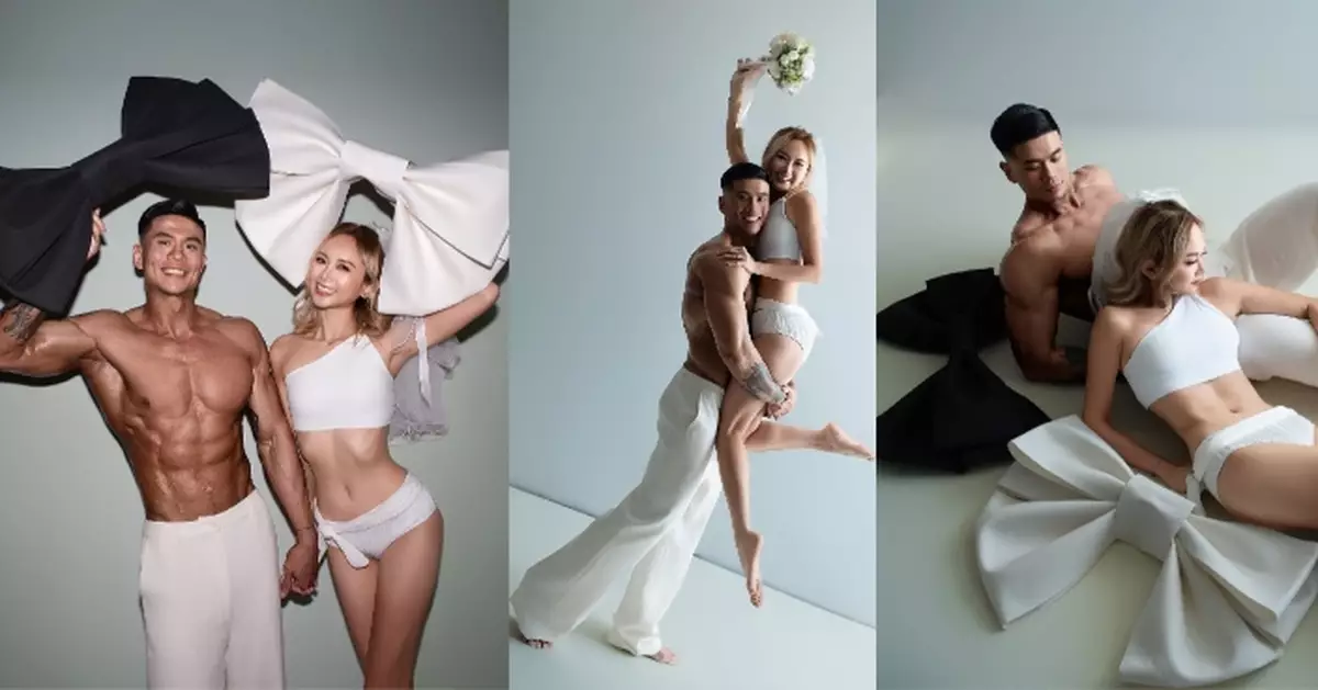 「𡃁妹」李綺雯夥梁愷傑晒靚肌婚照 健身CP操Fit身型IG齊齊放閃