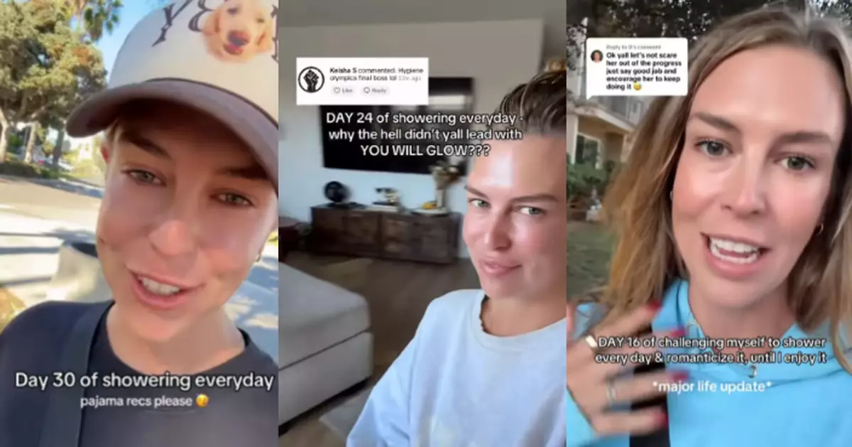 美國女網紅每周沖2次涼被罵翻 發起30天挑戰找回「沖涼的浪漫」
