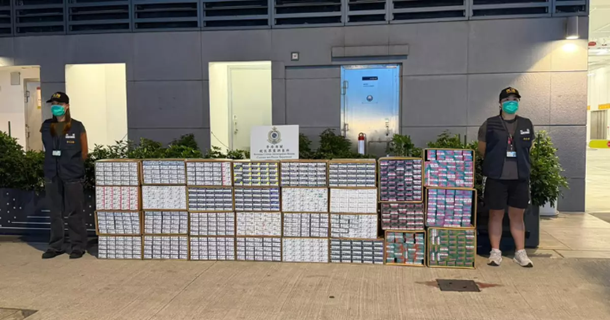 海關荃灣商廈檢約95萬支未完稅煙62萬支加熱煙 一名男子被捕