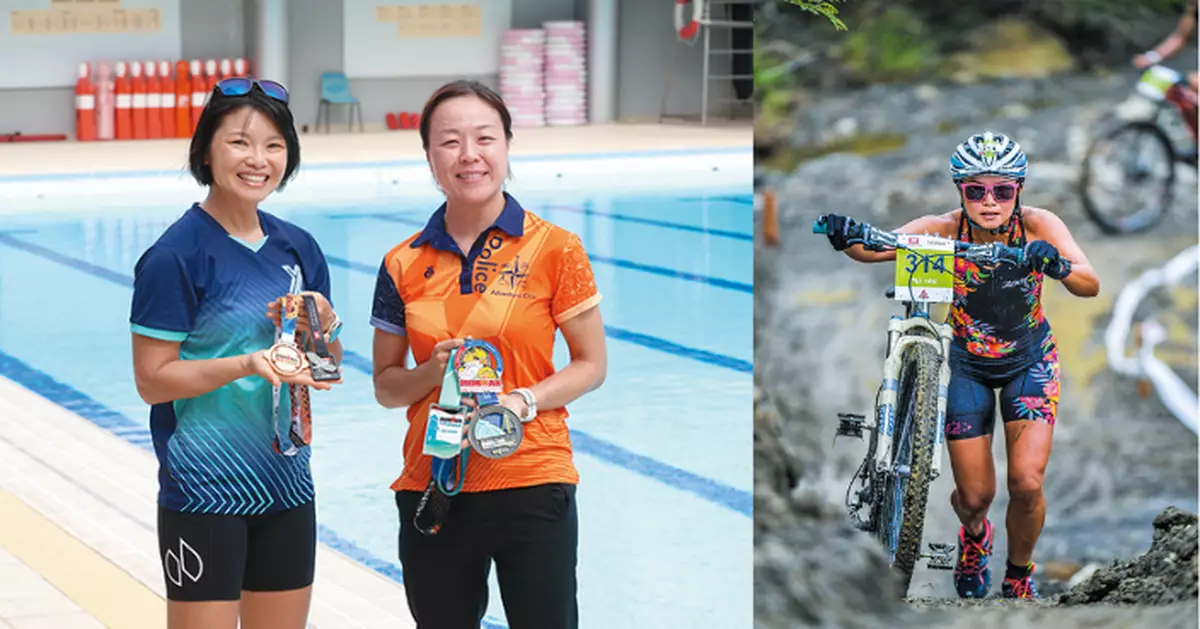 《警聲》 警隊辦三鐵體驗賽 雙姝展現紀律與堅持