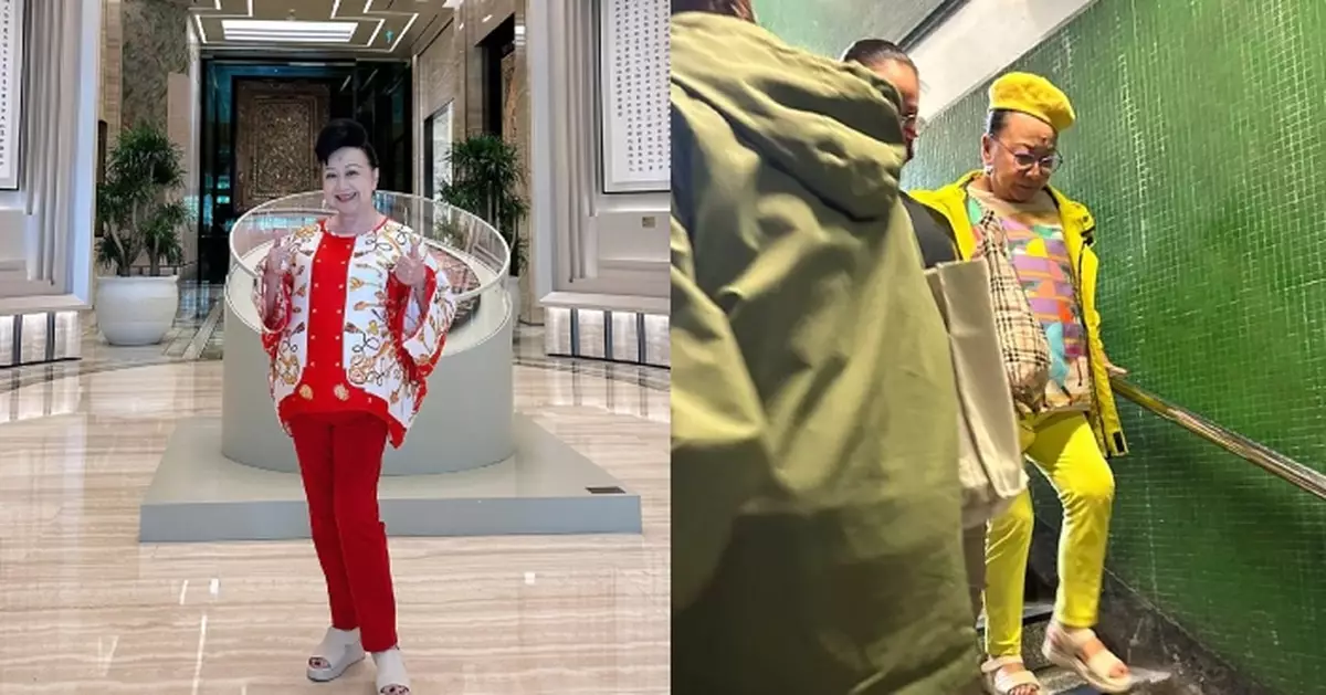 75歲薛家燕港鐵現身！螢光造型搶盡焦點