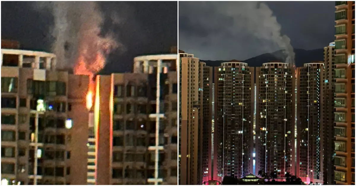 青衣灝景灣火警一名男子輕傷送院 警列縱火案調查