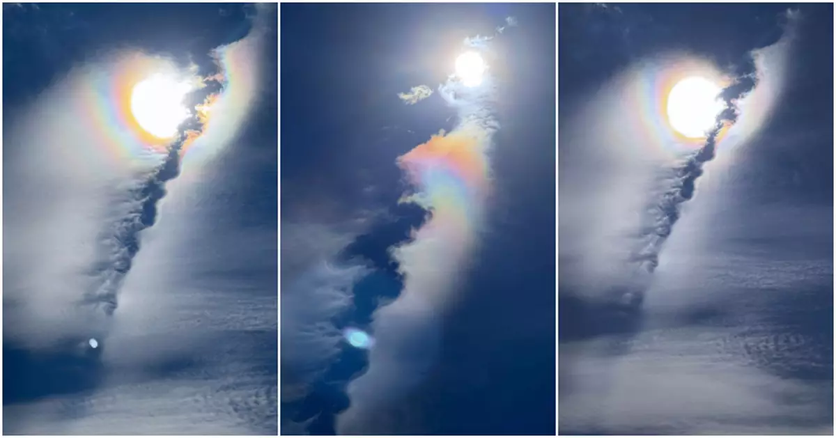 網友捕捉青衣天空呈拉鏈狀裂口似足「天國的階梯」 天文台親解製造「奇跡」之謎