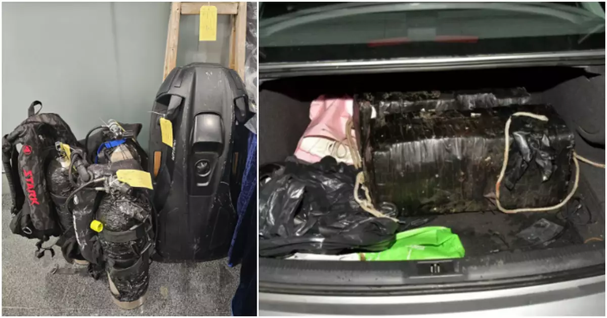 毒販藏毒於海中利用潛水員打撈上岸 警青衣拘3男檢逾4200萬元可卡因