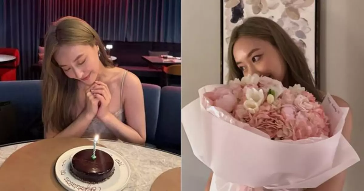 陳瀅生日人緣旺 收花歎香檳兼收驚喜Kiss