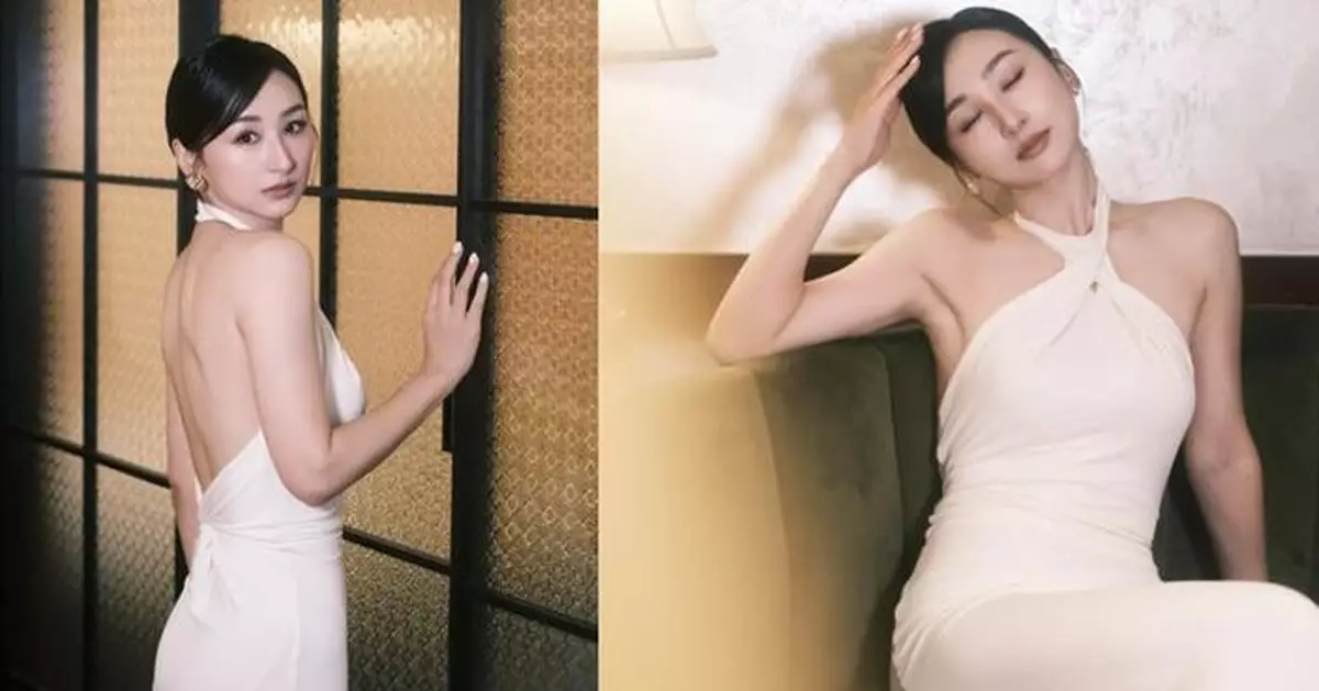 高海寧歐遊叉足電 上海開工晒弗爆身材 露背晚裝迷倒網民