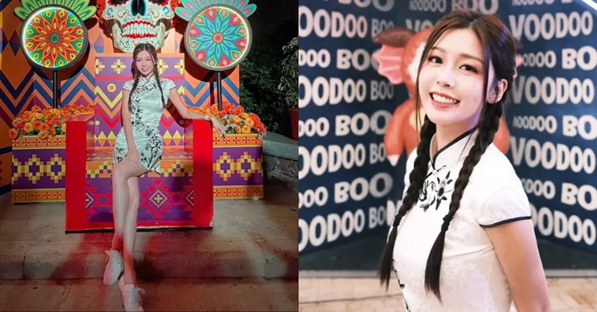 李芷晴孖辮配旗袍展長腿 水墨風造型盡顯東方美