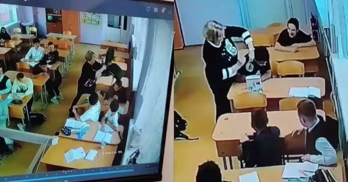 膠帶封嘴揮椅擊打學生頭 俄女教師「黑幫式管教」引家長震怒要求革職