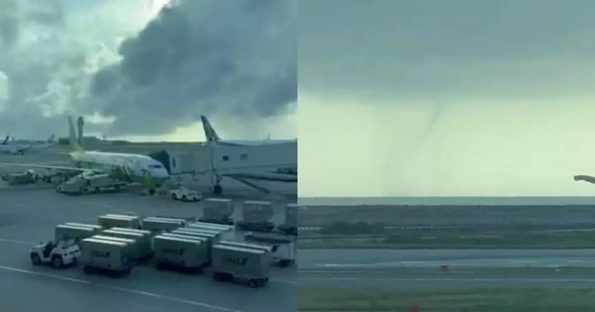 那霸機場員工目擊強烈旋風疑「龍捲風」 氣象廳急發警告促避難