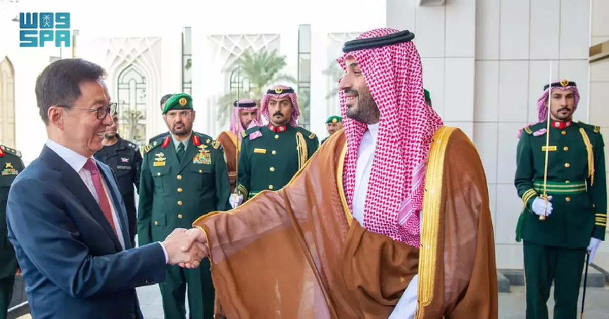 韓正訪問沙特  晤王儲兼首相穆罕默德