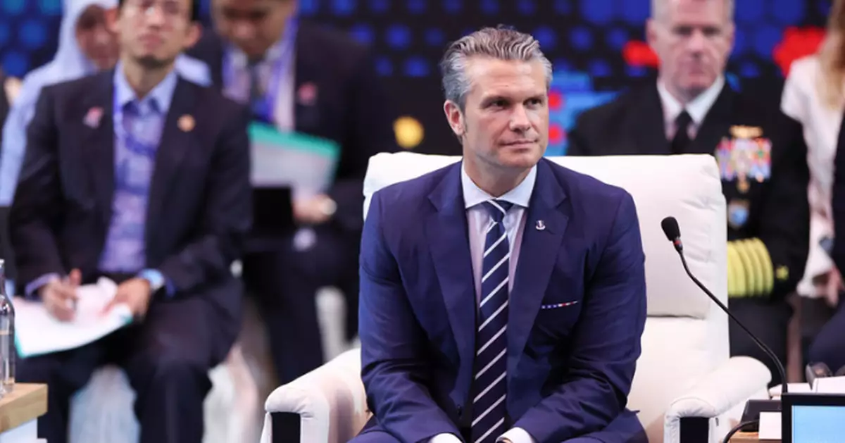 美防長赫格塞思出席東盟防長擴大會議 批中國南海軍事活動