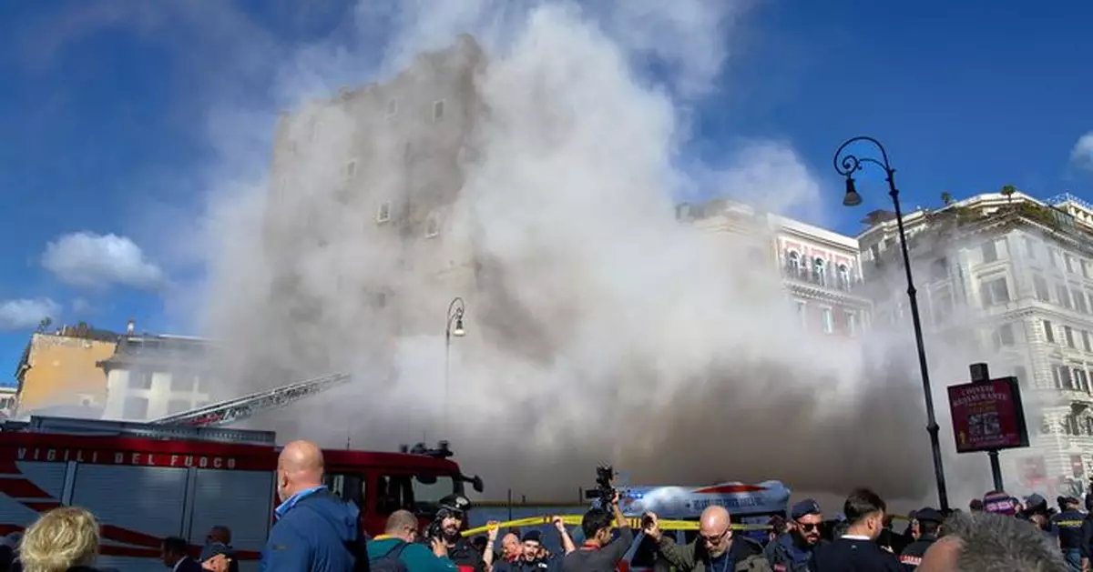 羅馬市中心一座13世紀塔樓局部倒塌 至少4人傷