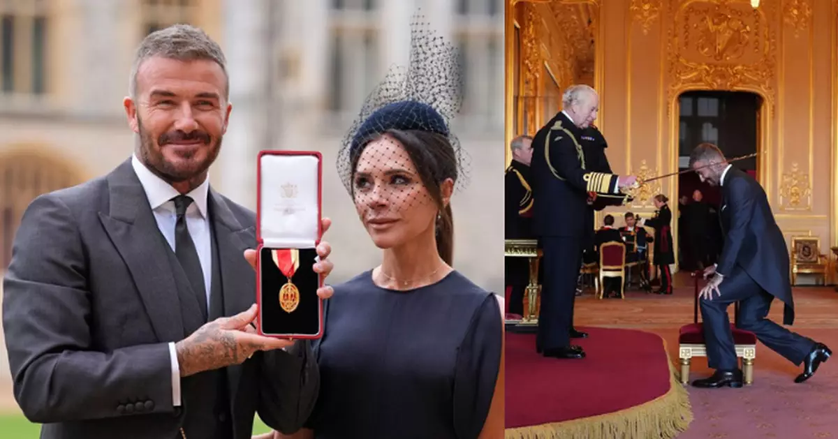 碧咸獲英王封為爵士 表揚體育及慈善事業貢獻