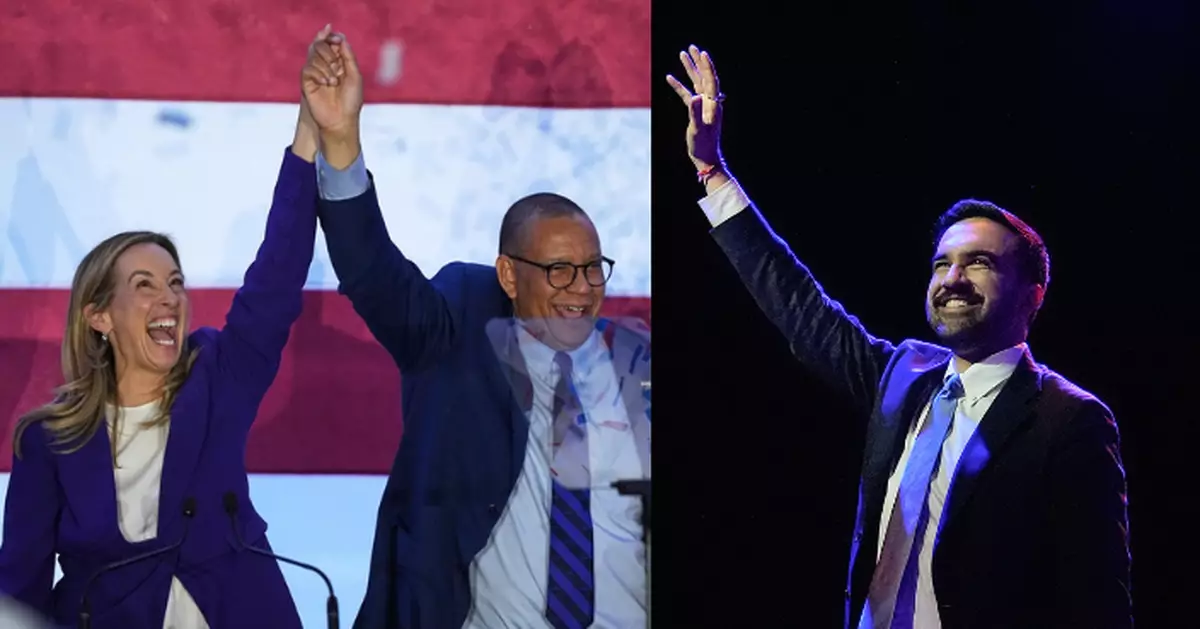 美國民主黨人勝出紐約市長 新澤西及弗吉尼亞州長選舉