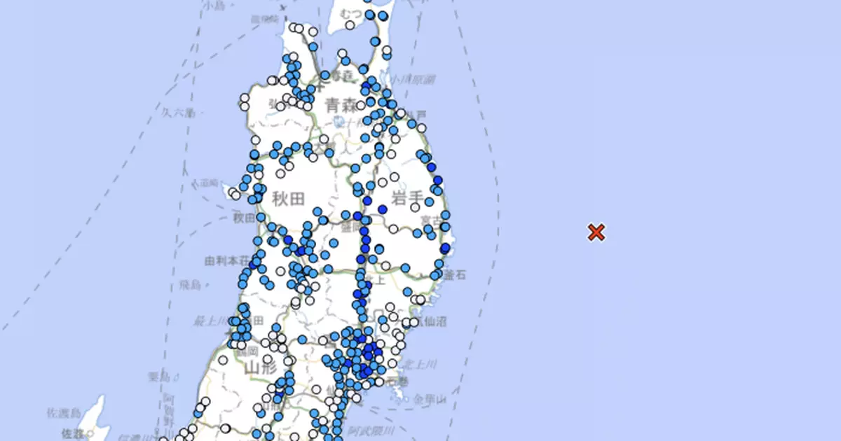 日本岩手縣對開海域6.2級地震　氣象廳一度發出海嘯預警