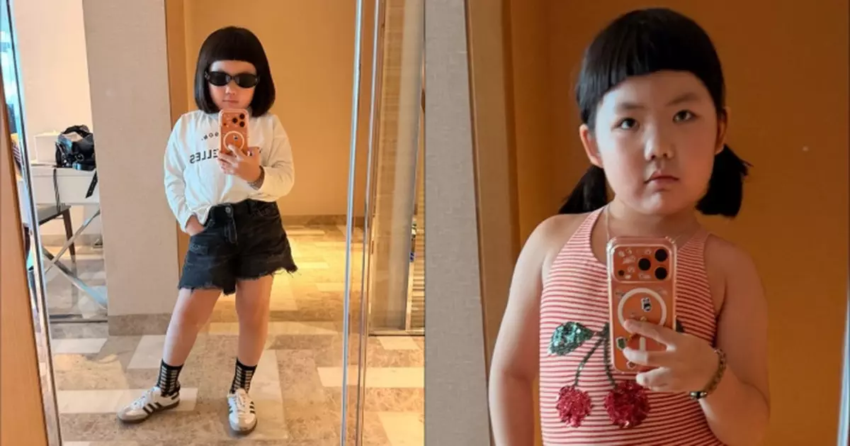 李元元展自信一面擺Cool爆pose對鏡自拍 媽媽：點解可以一路忍住唔笑