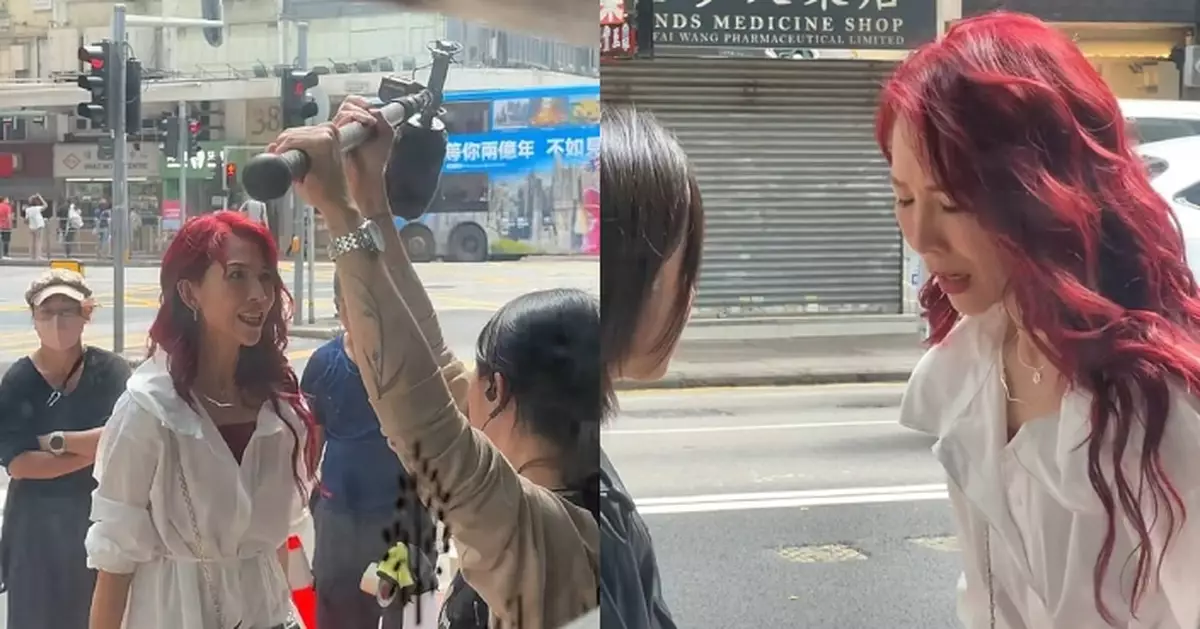 蔡少芬紅髮現身街頭拍劇 瘦出骨惹熱議