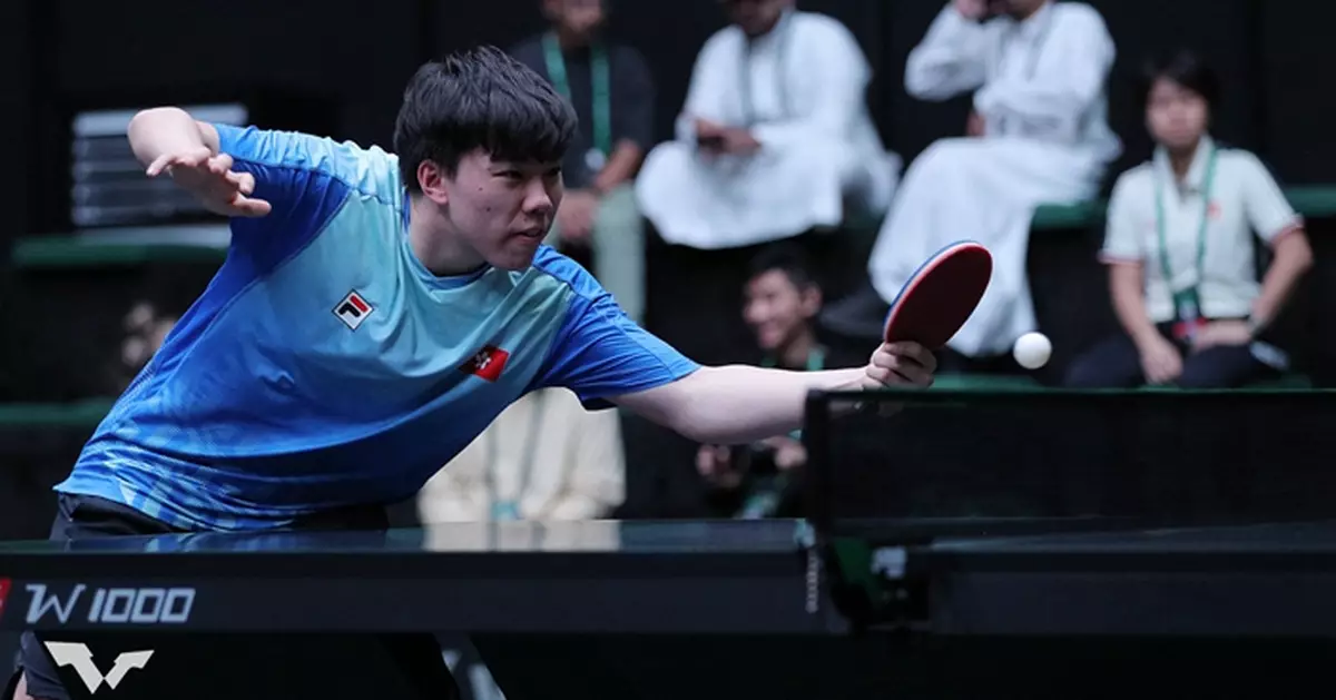 十五運會｜乒乓男單港隊陳顥樺不敵上海代表出局
