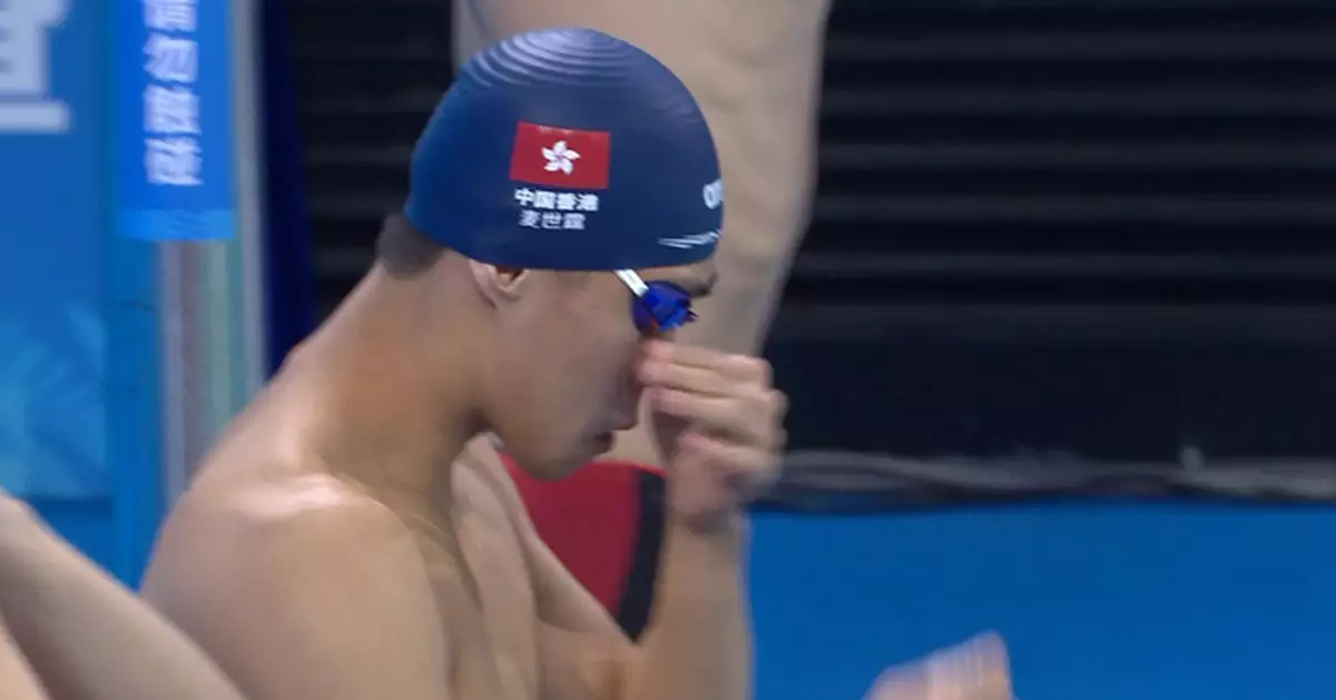 全運會｜港隊麥世霆在男子100米蛙泳決賽得第7名