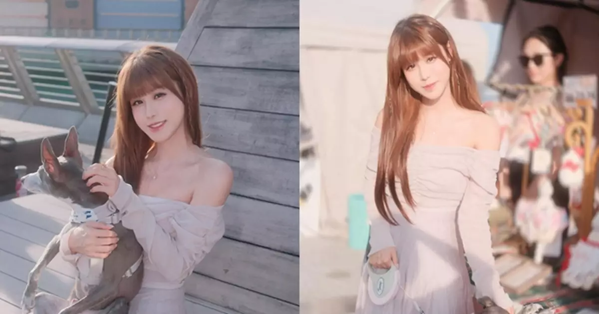 古佩玲帶愛犬行騷冷親 微露事業線叮囑粉絲保重