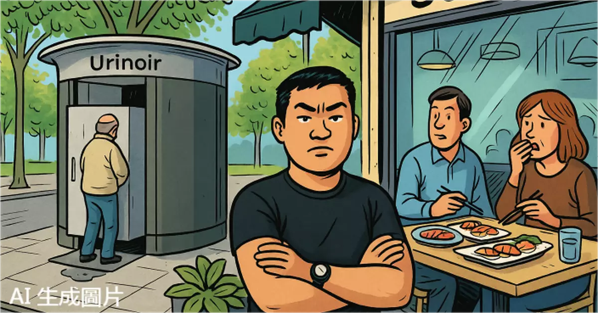巴黎日料店露台面向公廁外置小便池　食客用餐「近距離」對着如廁人群