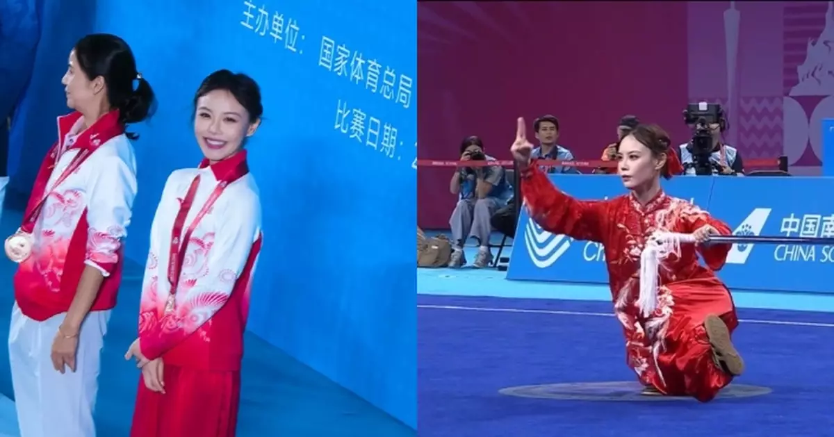 「太極女神」爆紅！ 英皇藝人梁壁熒奪全運會銅牌 仙氣與勁道並存
