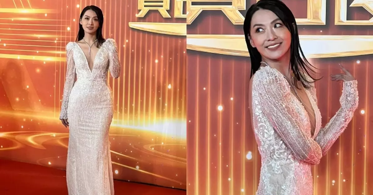 TVB台慶2025｜眾女星都盛裝打扮現身紅地氈 「美魔女」陳煒超Deep V現身搶FO