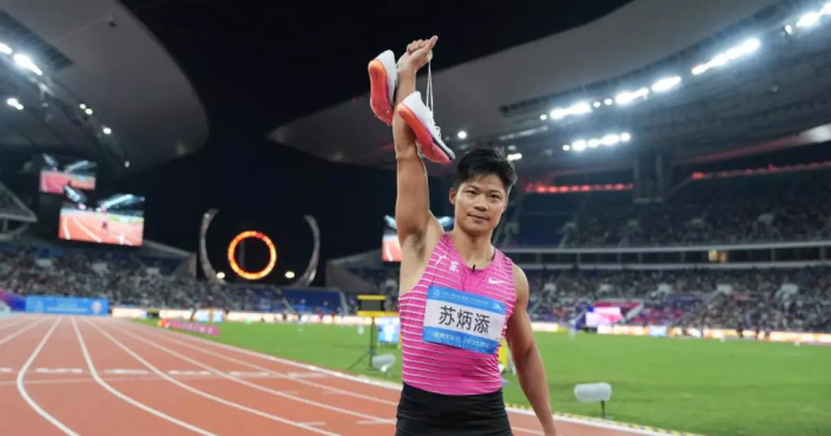 全運會｜蘇炳添領廣東隊接力賽以第4完成　繞場向觀眾揮手告別