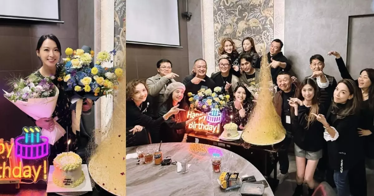 陳煒獲老友何國鉦搞生日P賀52歲生日 老公好友相伴笑容更燦爛