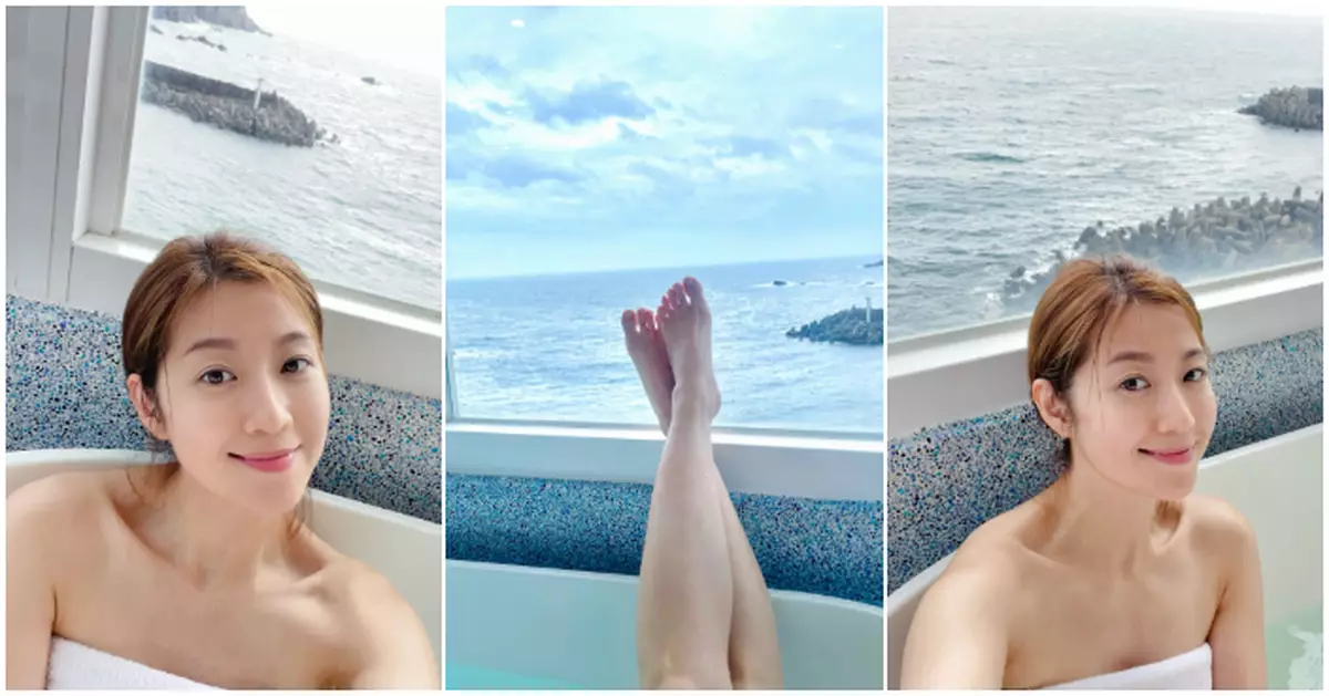 44歲陳自瑤享受「一個人旅行」 大方曬出浴照香肩鎖骨白滑美腿一覽無遺