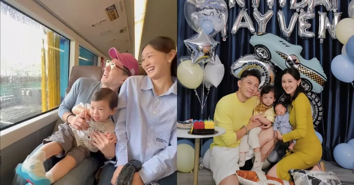 袁偉豪帶「袁咕碌」探訪巴士廠　縮成一團嚇親場面溫馨