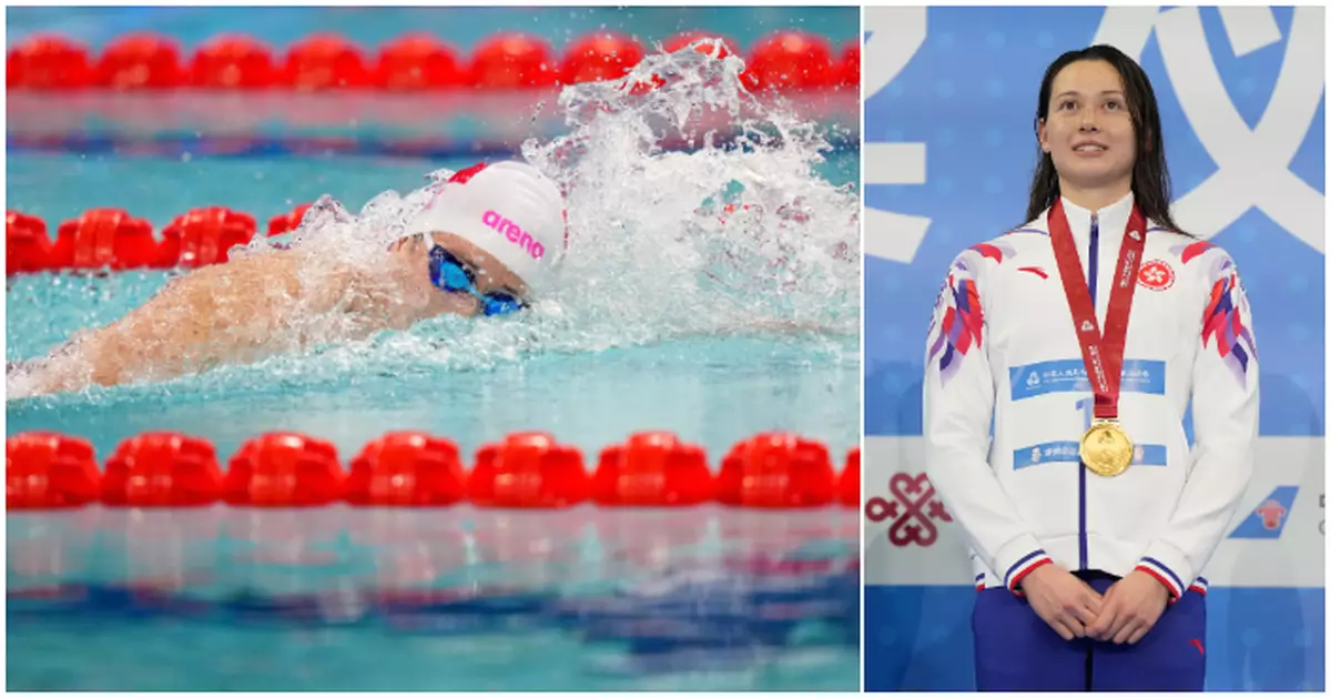 全運會｜何詩蓓200米自由泳輕鬆奪冠　港隊累積3金1銅