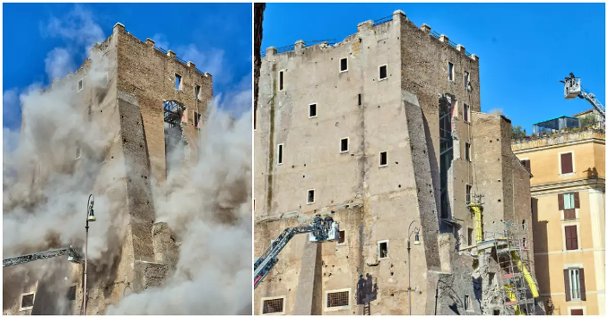羅馬中世紀塔樓局部倒塌釀多傷　一被困工人傷重不治