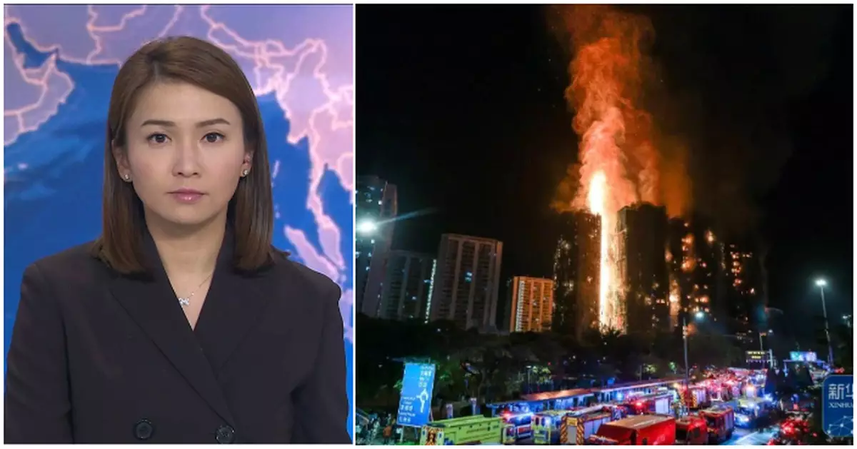 新聞主播陳嘉欣全黑Look聲音顫抖播報大埔五級火災情 　獲讚真實版「新聞女王」