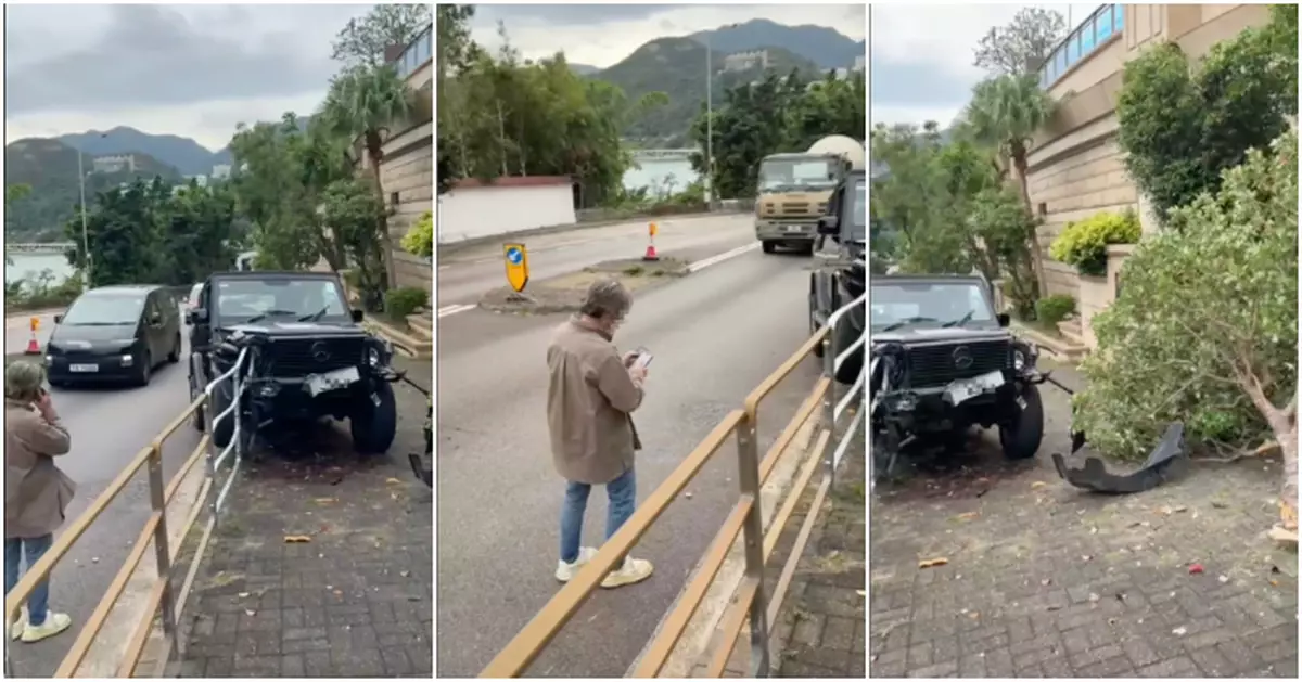 陳可辛駕越野車香島道失事「自炒」　剷行人路撼斷樹無人傷