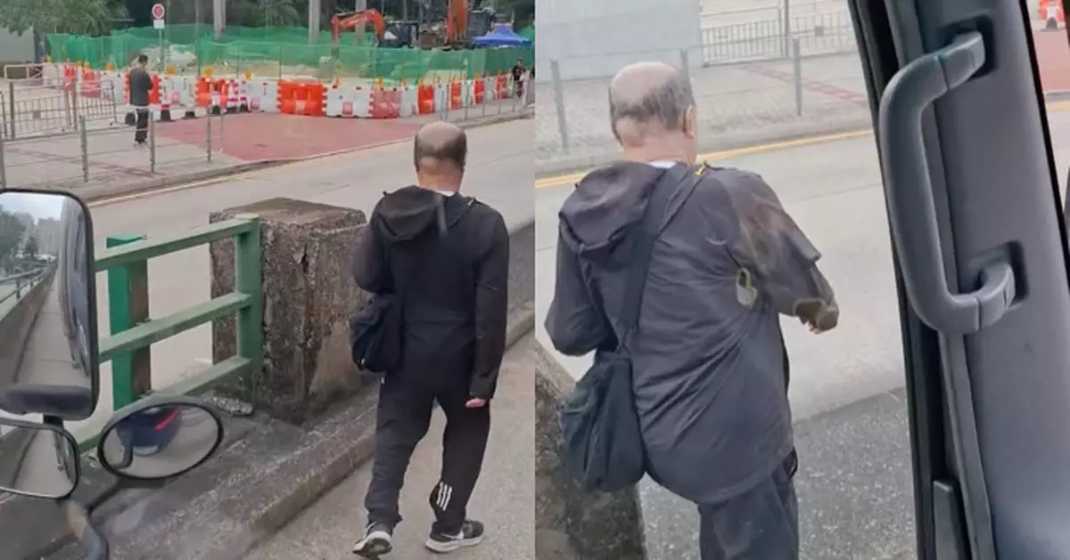 黃大仙大叔行出馬路未察覺車輛 緩慢如晨運 網民斥行為危險