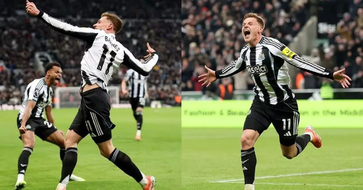 英超紐卡素憑哈菲班尼斯梅開二度　主場2:1擊敗曼城