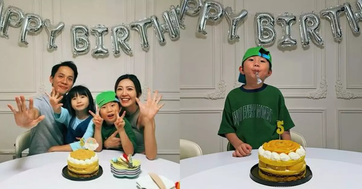 吳若希仔仔5歲生日「青BB」造型萌爆 媽咪狂啜面珠溫馨滿瀉