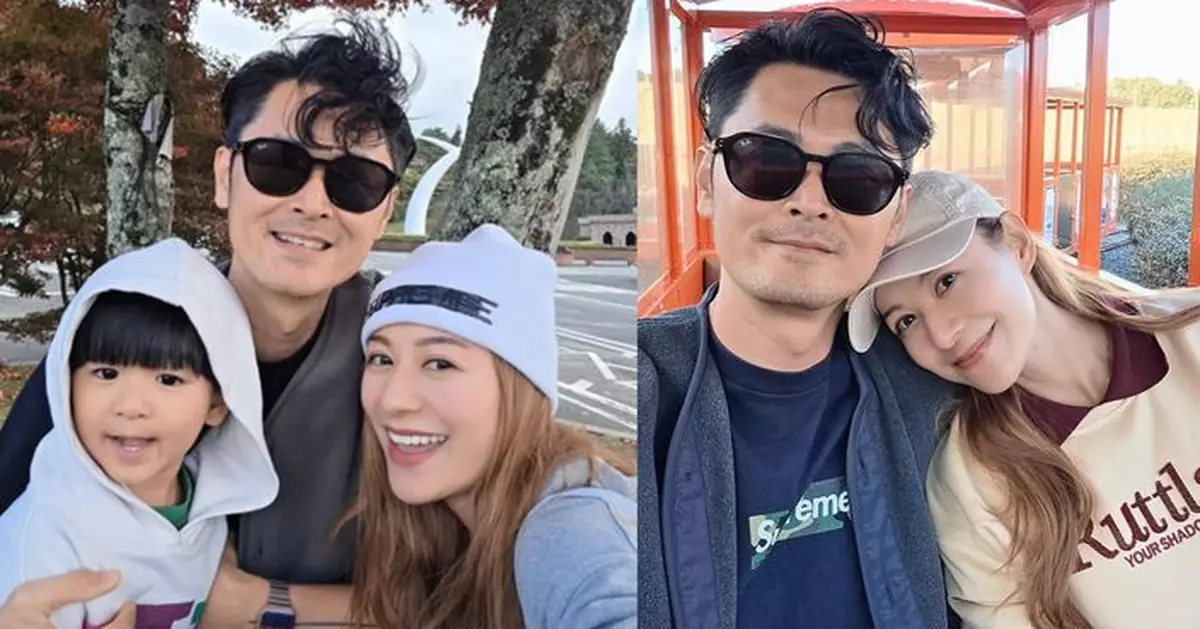 江若琳一家三口福崗親子遊 孭仔暴走晒溫馨