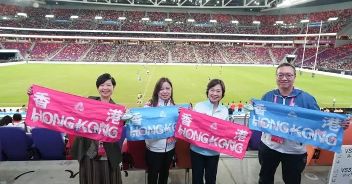 全運會｜何永賢祝賀港隊男子七欖勇奪金牌